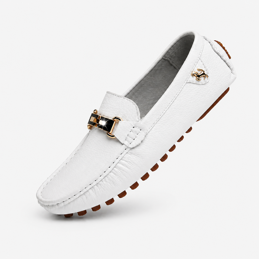 Mocassino uomo elegante artigianale in pelle, perfetto per stile e comfort quotidiano. Calzatura slip-on maschile.