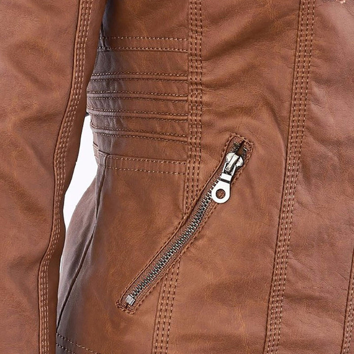 Giacca donna primavera-autunno, impermeabile, con cappuccio, comoda e alla moda.