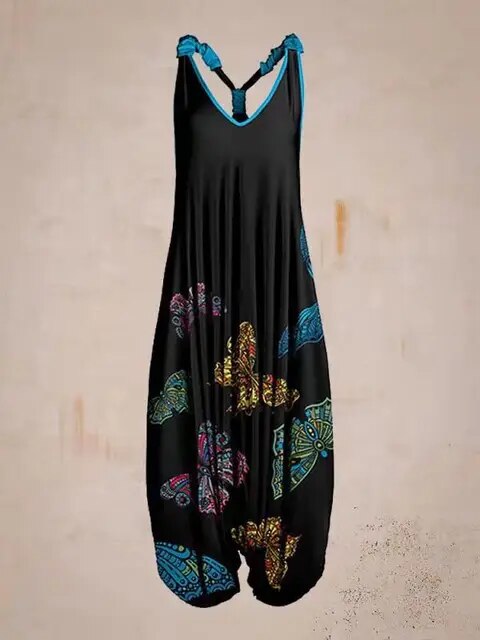 Overall donna taglie forti, comodo e fluido, con spalline regolabili per una vestibilità perfetta.