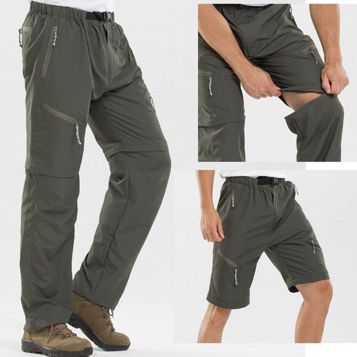 Comodi pantaloni cargo uomo convertibili, perfetti per escursionismo e attività outdoor. Multitasche.