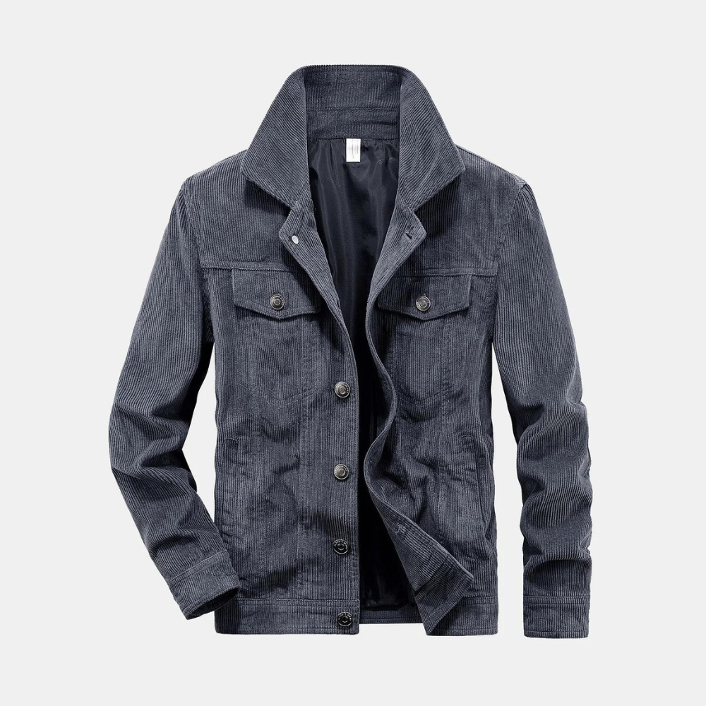 Giacca uomo in velluto a coste, perfetta per un look casual elegante e versatile in primavera.