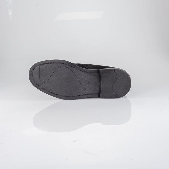 Polacchine rialzate blu da uomo, stivali versatili per outfit eleganti. Aumentano l'altezza di 7 cm con comfort.