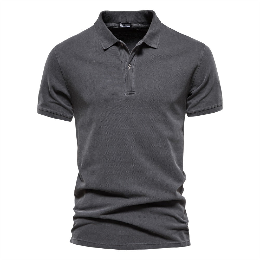 Camicia uomo elegante a manica lunga, grigio. Stile classico con bottoni, perfetta per look formali e versatili.
