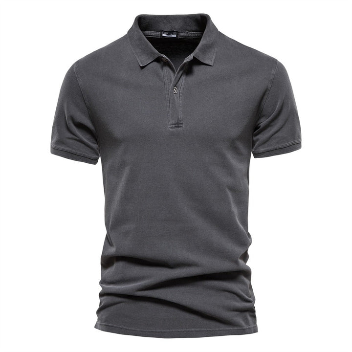 Camicia uomo elegante a manica lunga, grigio. Stile classico con bottoni, perfetta per look formali e versatili.