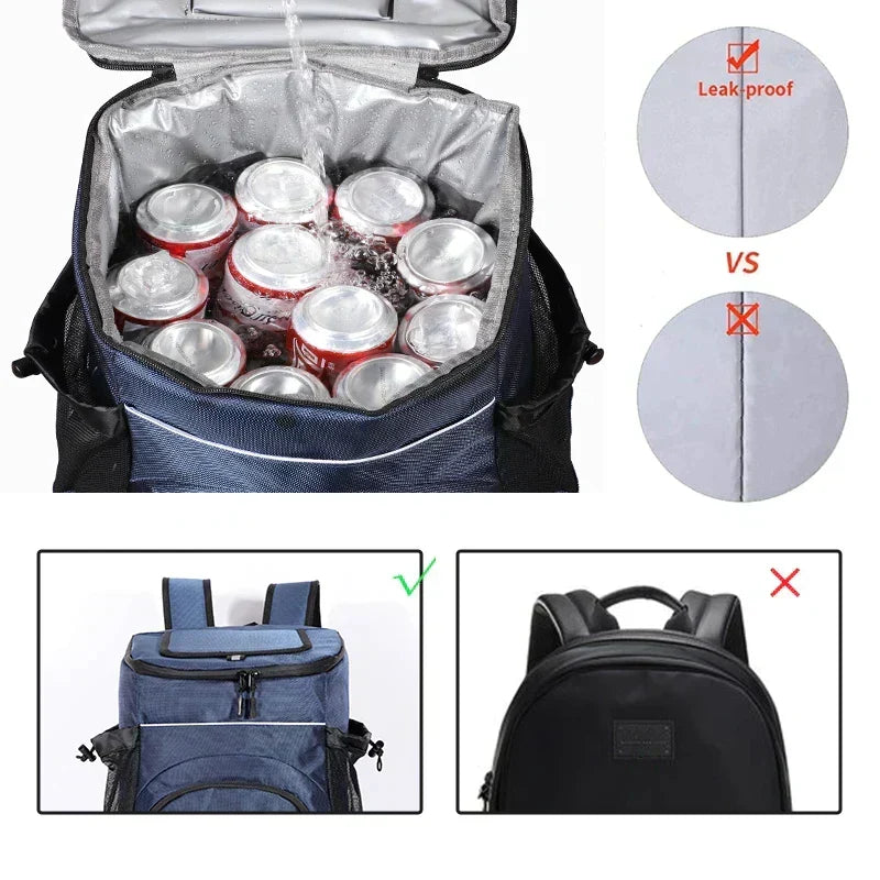 Zaino termico unisex per avventure all'aperto, ottimo per conservare pranzo e rinfreschi durante l'estate.