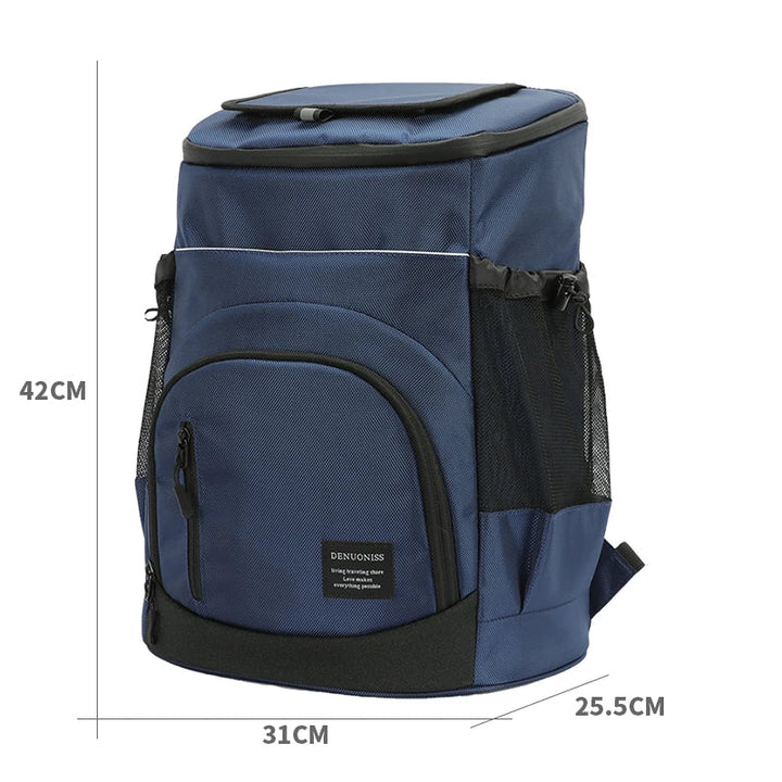 Zaino termico unisex, borsa frigo versatile per pranzo, viaggi, picnic estivi ed escursioni con stile.