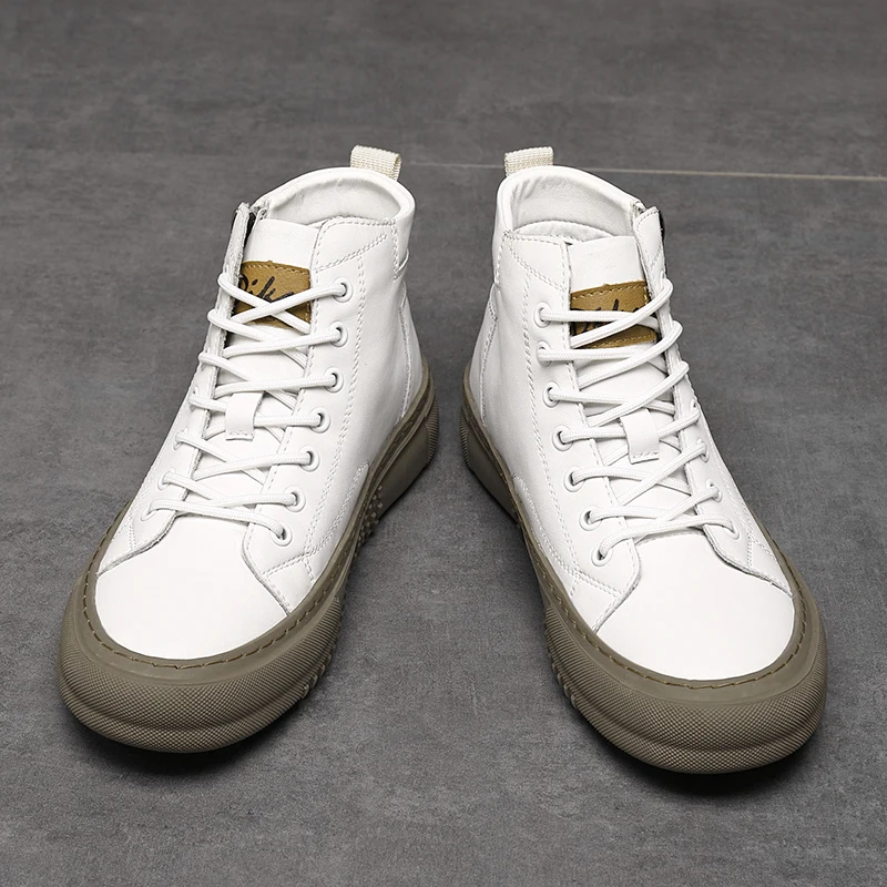 Scarpe alte uomo invernali con lacci e zip, memory foam per massimo comfort e aderenza antiscivolo.