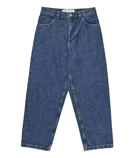 Jeans baggy uomo per skater, stile comodo e iconico per l'abbigliamento urbano.