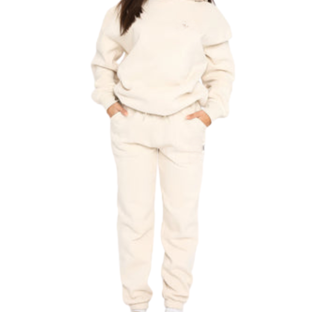 Tuta donna con cappuccio, versatile per look sportivi o un completo casual di tendenza.