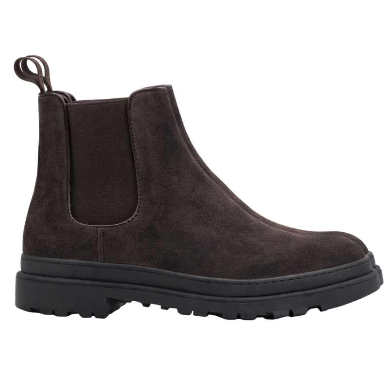 Stivaletti Chelsea rialzati marroni da uomo, perfetti per elevare il tuo stile elegante e versatile.