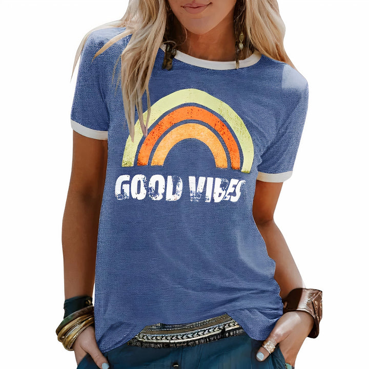 T-shirt donna comoda e versatile per abbigliamento quotidiano, stile casual, ideale per primavera estate.