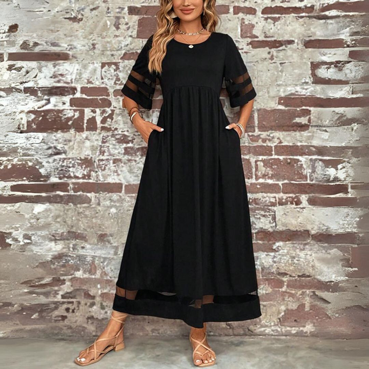 Maxi vestito svasato per donna, perfetto per serate formali e occasioni eleganti.