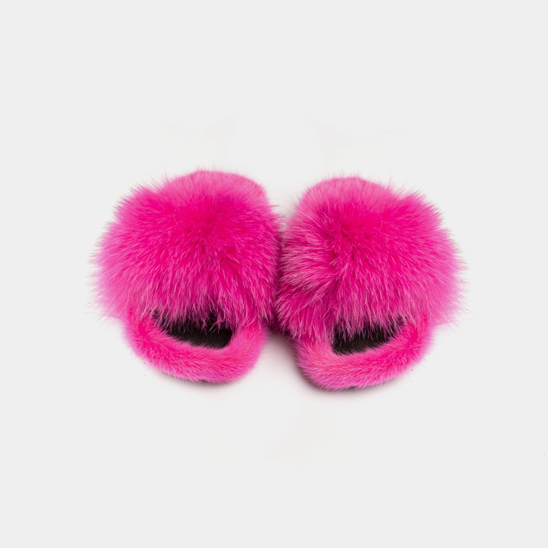 Eleganti pantofole da casa fucsia per donna, morbide e calde, con suola antiscivolo per un lusso confortevole.