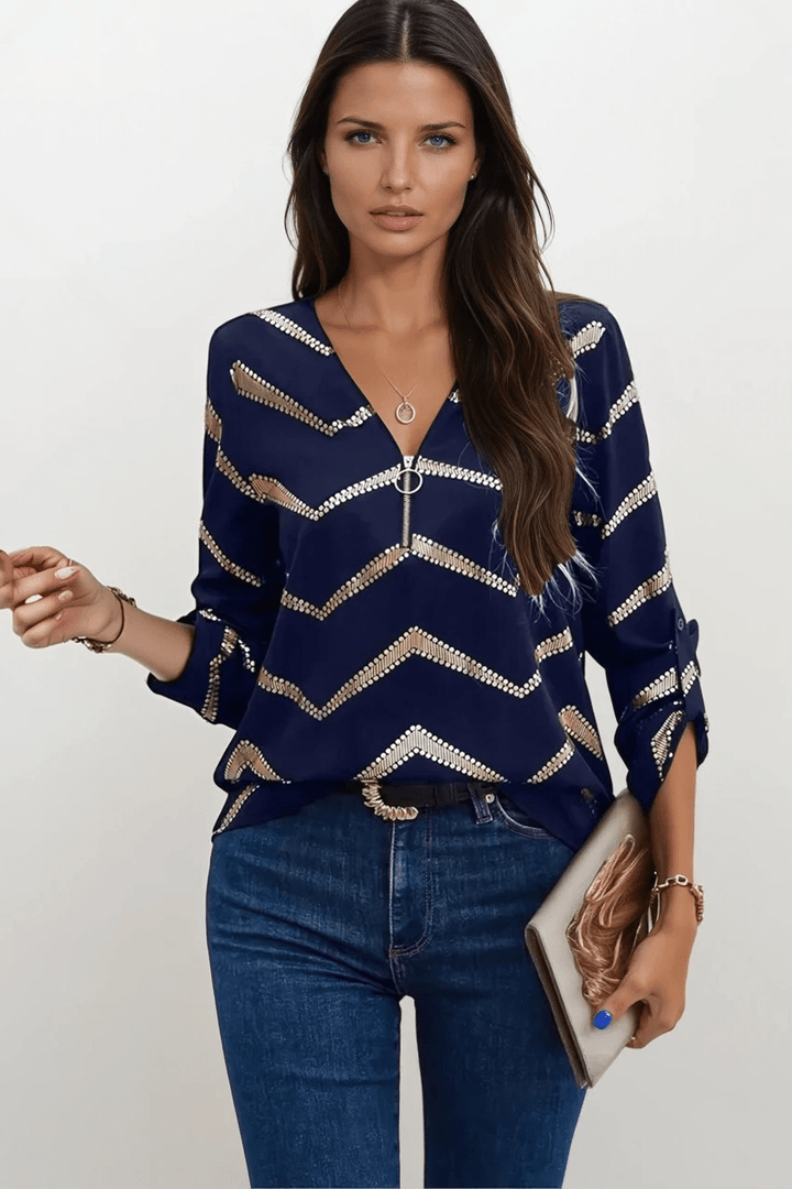 Camicetta elegante donna versatile in seta. Blusa raffinata per moda ufficio, look casual chic primavera/estate.