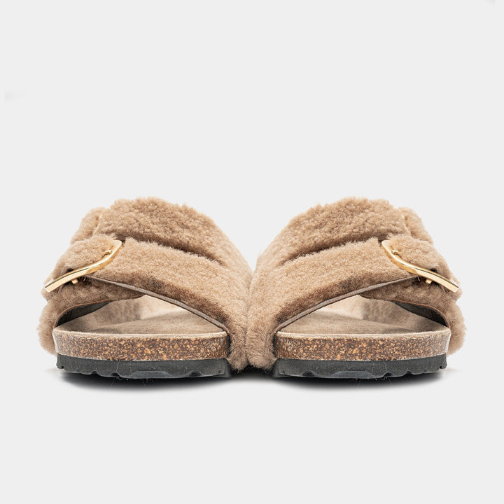 Sandali donna beige casual, con cinturini regolabili per comfort ottimale e stile estivo versatile.