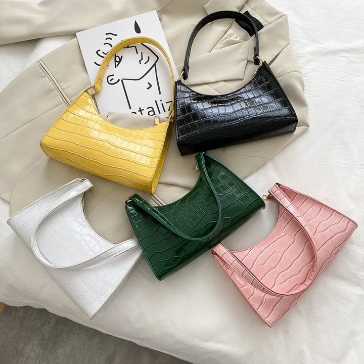 Borsa donna a tracolla, stile retrò vintage. Versatile per ogni occasione casual.