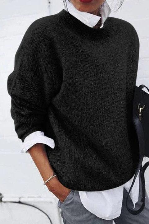 Confortevole maglione donna oversize con collo lupetto, calda maglia invernale per look rilassati e alla moda.