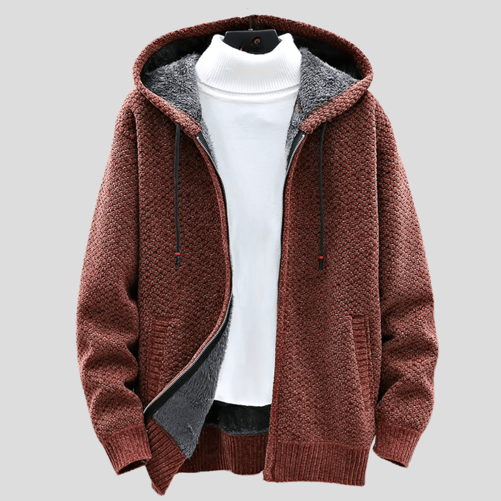 Felpa uomo con cappuccio calda, perfetta per autunno e inverno. Comfort avvolgente e stile casual.