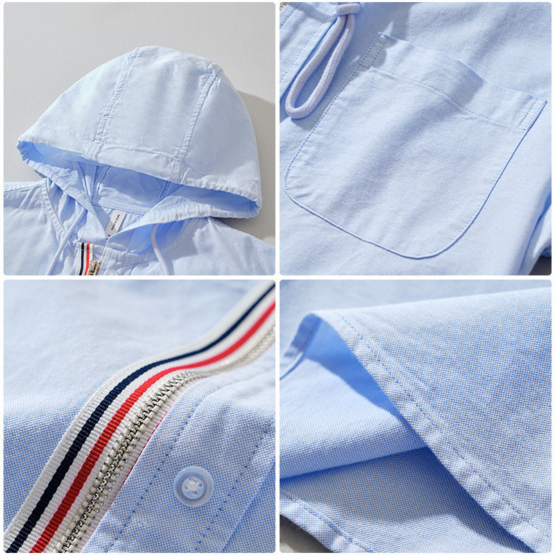 Felpa con cappuccio e zip da uomo, un capo versatile per un look casual e moderno, ideale per primavera/autunno.