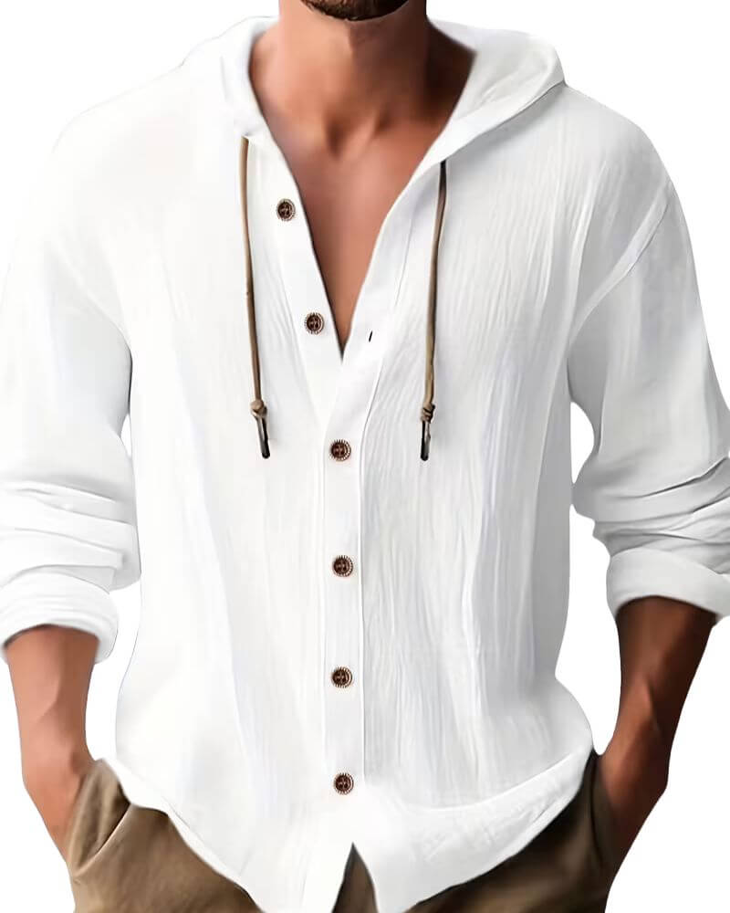 Felpa uomo con cappuccio grigia, comoda e versatile per un look casual quotidiano in primavera/autunno.