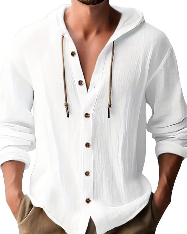 Felpa uomo con cappuccio grigia, comoda e versatile per un look casual quotidiano in primavera/autunno.