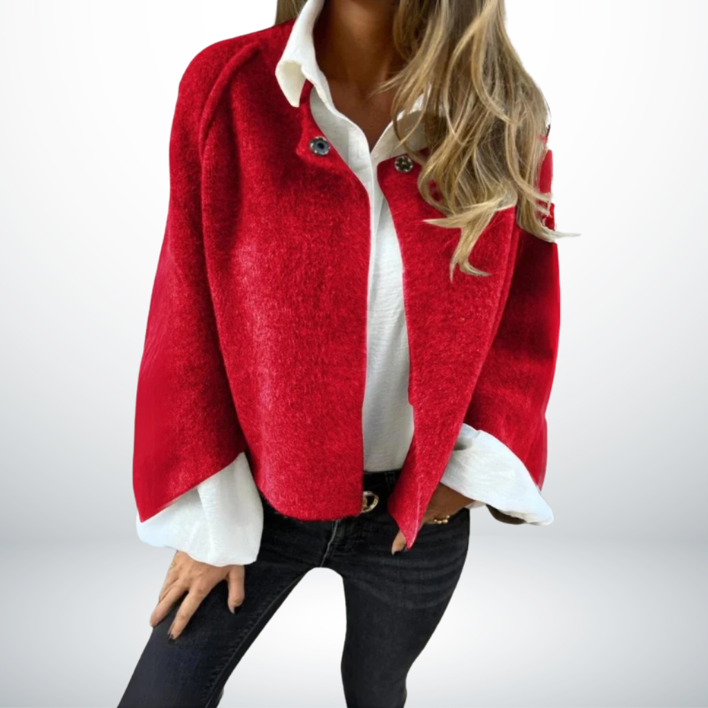 Cappotto corto donna per autunno inverno, un capo elegante e confortevole. Perfetto per un look casual chic.