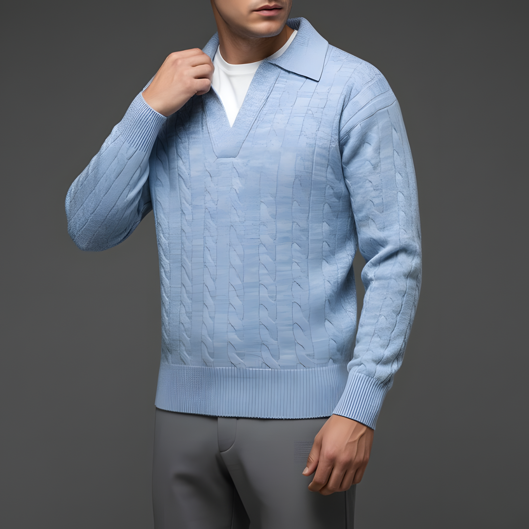 Maglione leggero e resistente per uomo, ideale come capo multistrato che offre traspirabilità e stile casual.