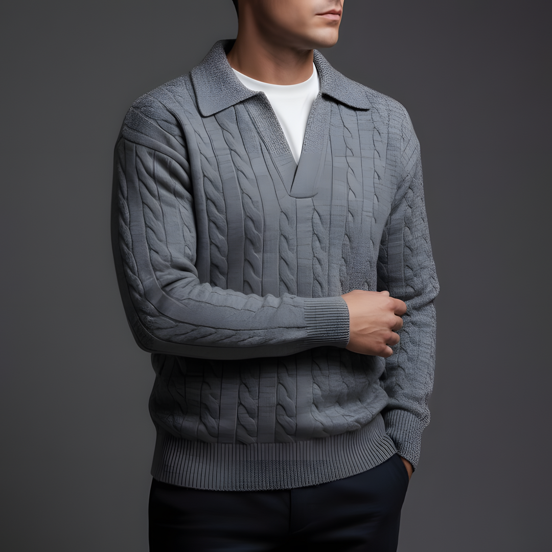 Maglione da uomo a vestibilità regolare, leggero e traspirante, un capo essenziale per un outfit maschile elegante.
