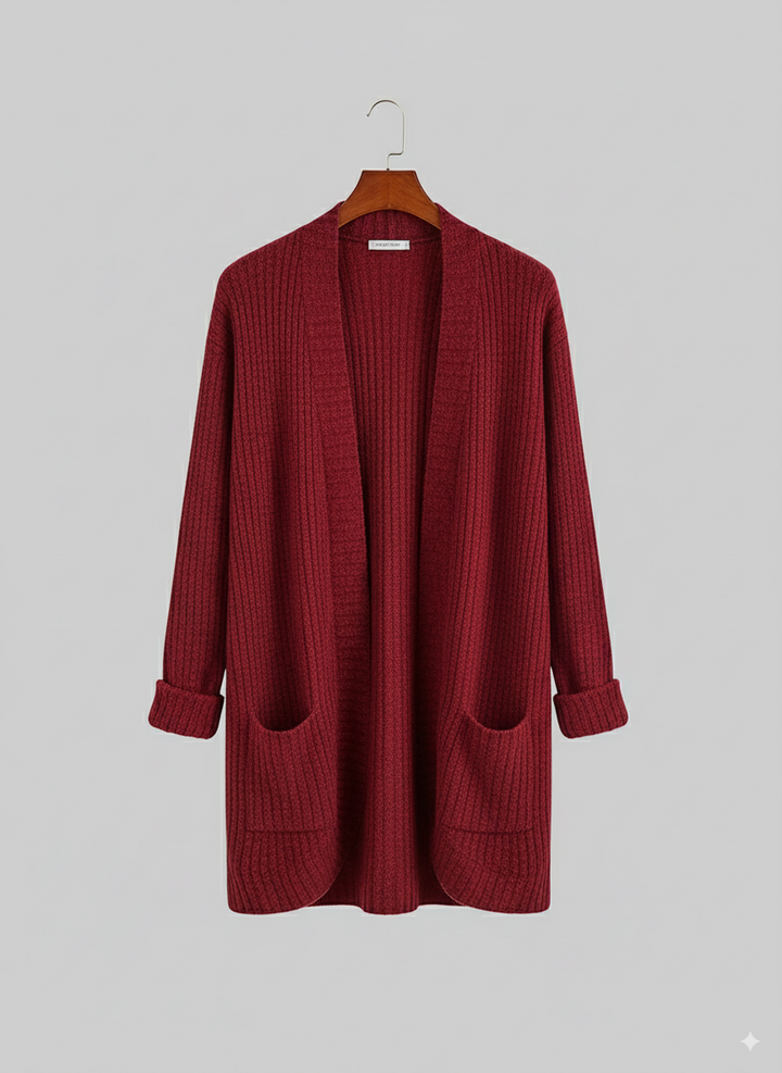 Cardigan kimono da donna autunnale, comodo e versatile. Perfetto come soprabito leggero per ogni stile.