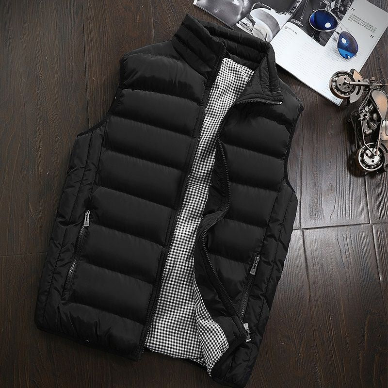 Gilet uomo trapuntato impermeabile, caldo, leggero e antivento, perfetto per l'abbigliamento esterno.
