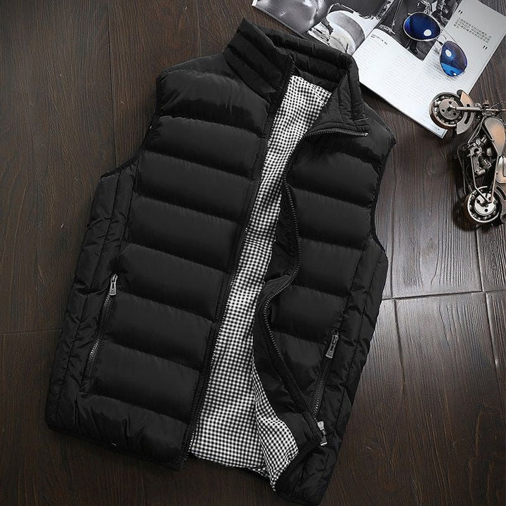 Gilet uomo trapuntato impermeabile, caldo, leggero e antivento, perfetto per l'abbigliamento esterno.