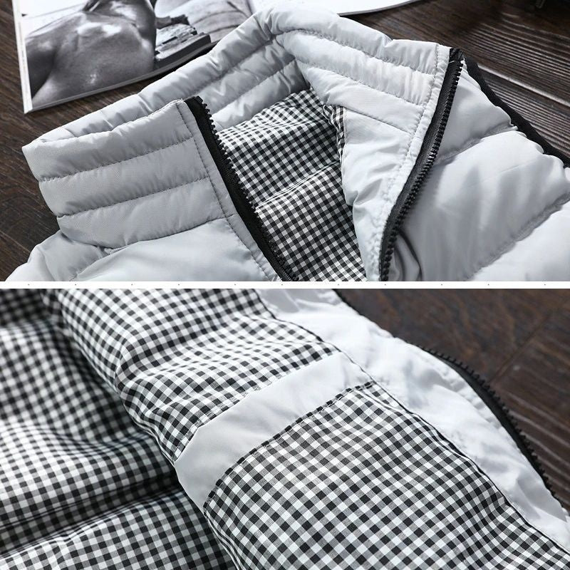 Gilet puffer uomo impermeabile e antivento, ideale per abbigliamento multistrato e esterno.