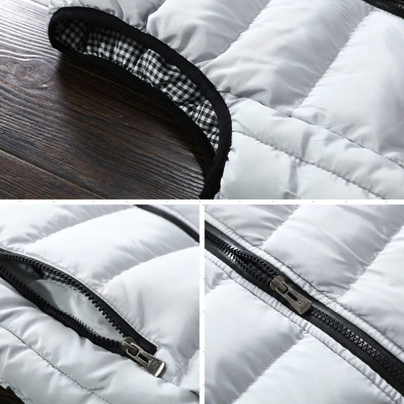 Gilet uomo trapuntato leggero, caldo e impermeabile, perfetto per attività all'aperto.