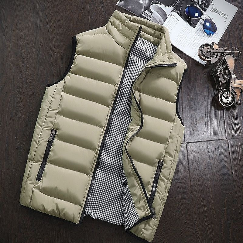 Gilet uomo casual impermeabile, ideale per look esterni in inverno con il massimo comfort.