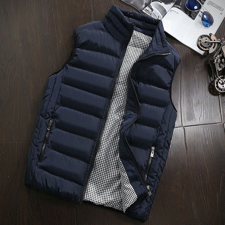 Gilet uomo piumino trapuntato, caldo e leggero per la stagione invernale e abbigliamento casual.