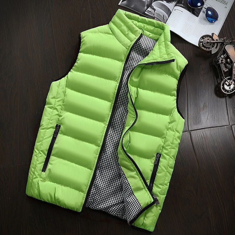 Gilet uomo senza maniche, trapuntato, caldo e confortevole per l'inverno casual.