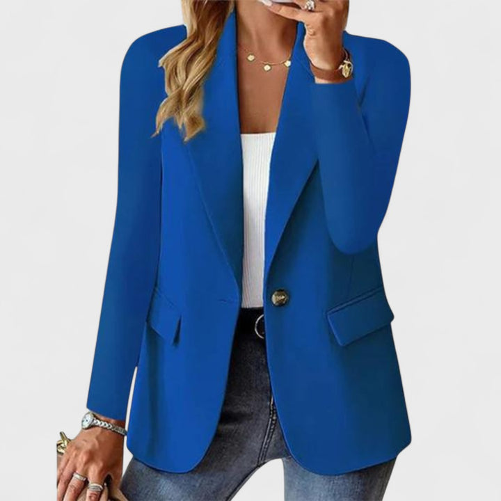 Giacca donna classica mono bottone, un blazer elegante e versatile per ogni outfit, dall'ufficio al tempo libero.