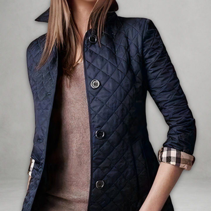 Giacca sagomata da donna, trapuntata e versatile con bottoni. Ideale per casual chic e capospalla moda.