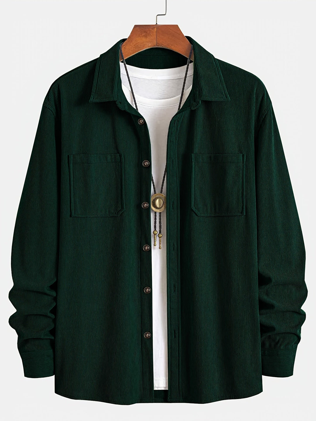 Giacca uomo elegante e casual, con colletto classico, tasche e design moderno autunno/inverno.