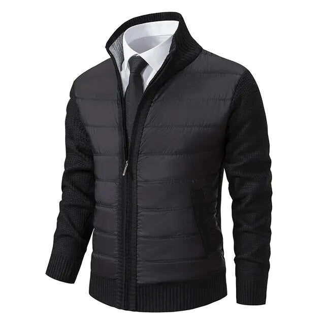 Giacca ibrida uomo, collo alto. Offre calore e comfort ottimali per la protezione dal freddo in inverno.