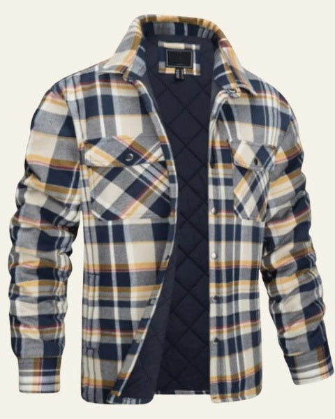 Moderna giacca uomo a quadri, calda ed elegante, essenziale per il guardaroba maschile invernale.