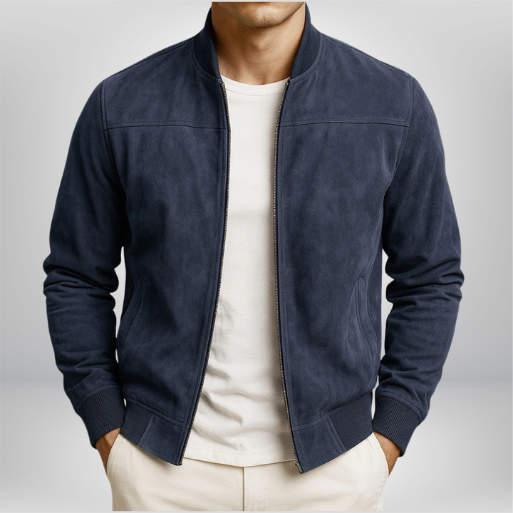 Giacca bomber uomo elegante e versatile, perfetta per outfit casual e smart casual in primavera e autunno. Moda maschile.