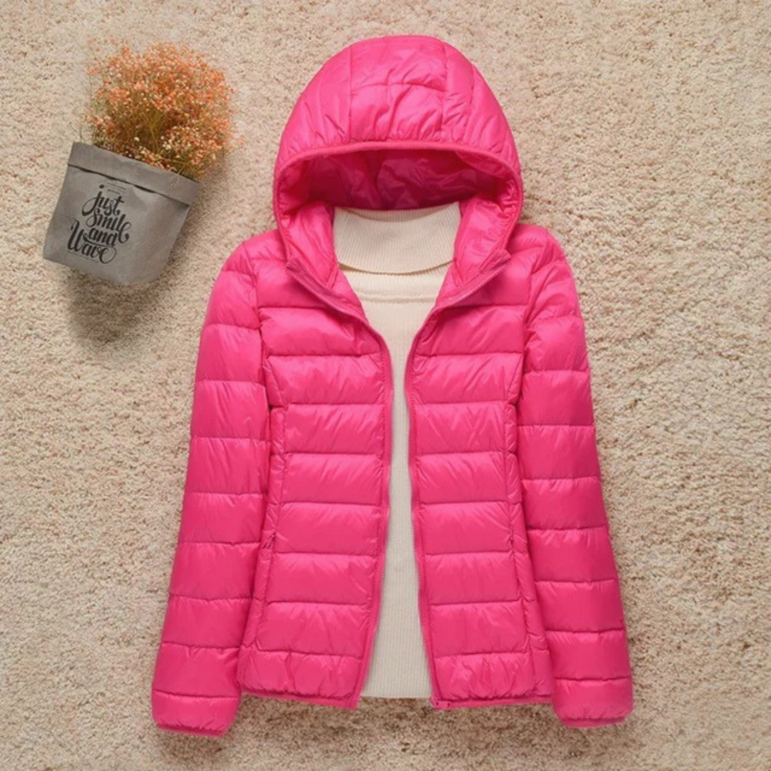 Capospalla donna trapuntato con zip, perfetto per autunno e inverno. Calda, casual ed elegante.
