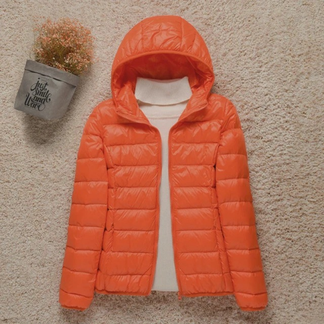 Giacca donna con zip, trapuntata e imbottita. Capospalla autunnale/invernale per stare al caldo.