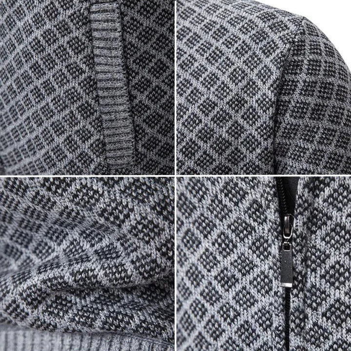 Gilet elegante uomo, design moderno con collo alto e zip. Abbigliamento maschile casual chic per ogni occasione.