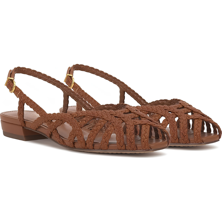 Sandali slingback da donna con intrecci, calzature moda per un'estate confortevole.