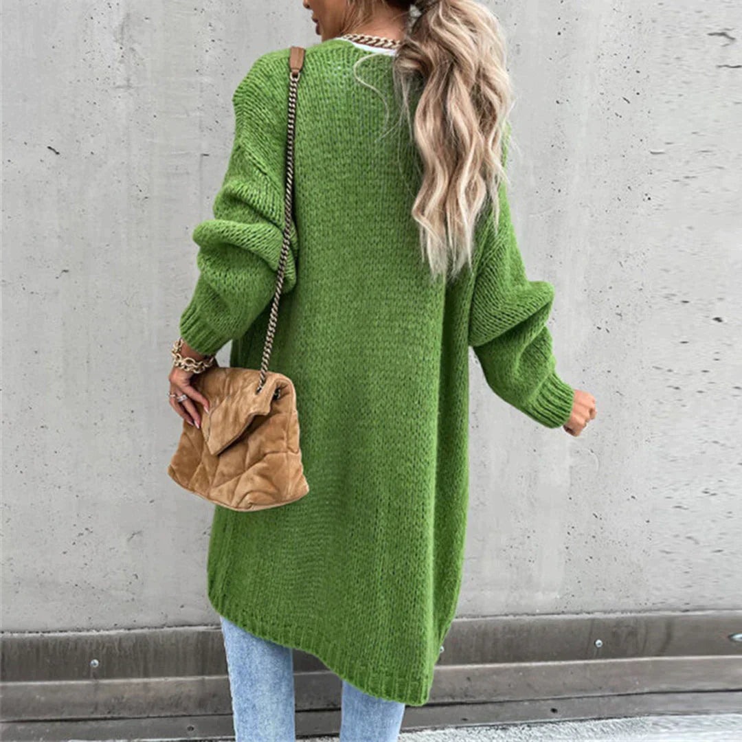 Kimono cardigan da donna, comodo e caldo per gli outfit invernali.