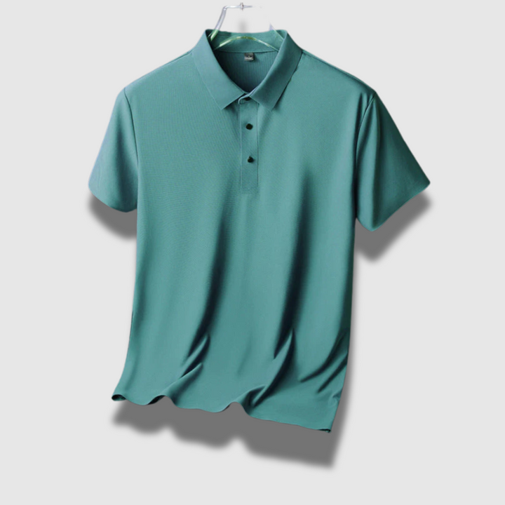 Polo uomo primaverile/estiva, design elegante e confortevole. Abbigliamento casual versatile.