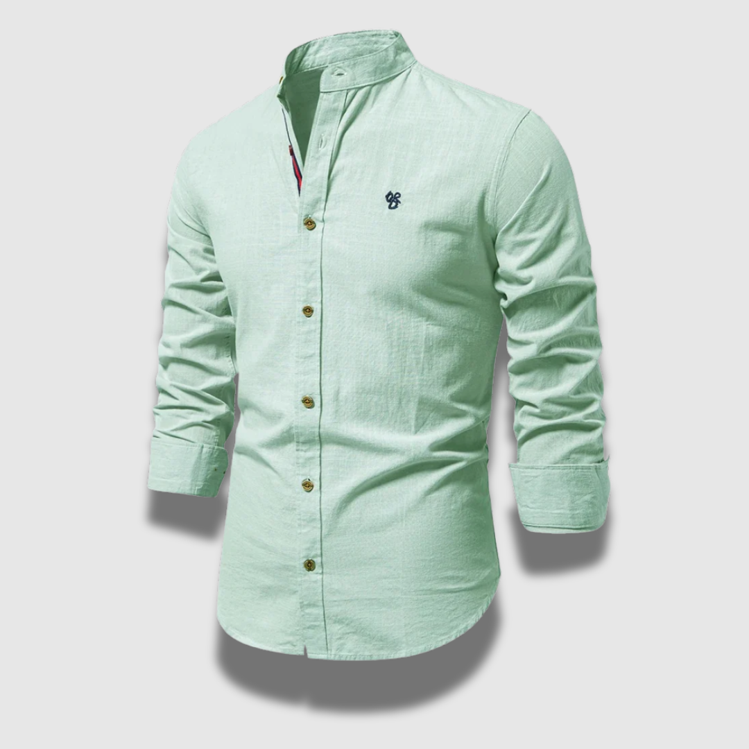 Camicia classica da uomo a maniche lunghe, capo essenziale, resistente e confortevole per ogni occasione.