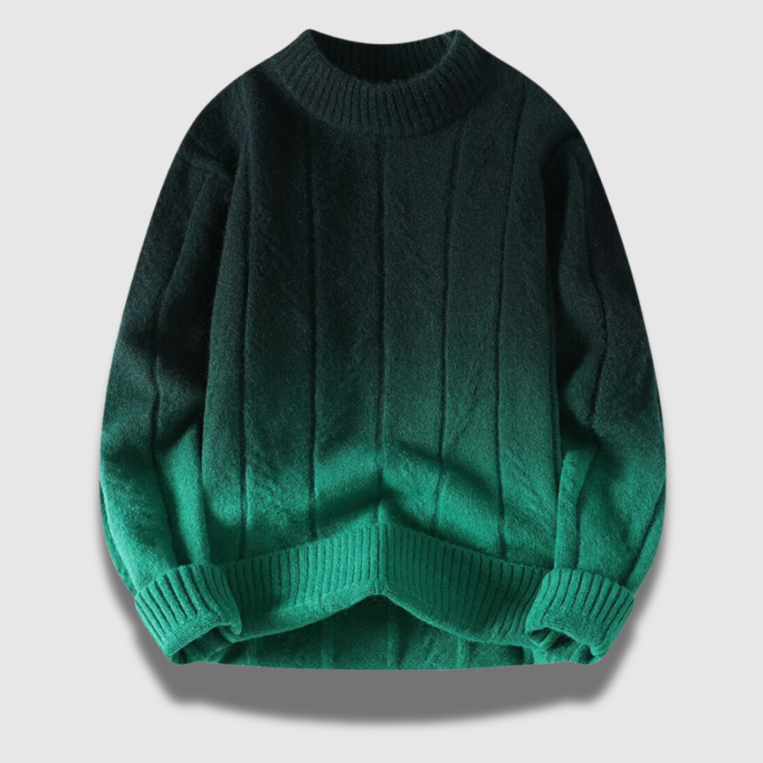 Comodo maglione uomo sfumato, maglieria di qualità per un look moderno e accogliente nelle stagioni fredde.